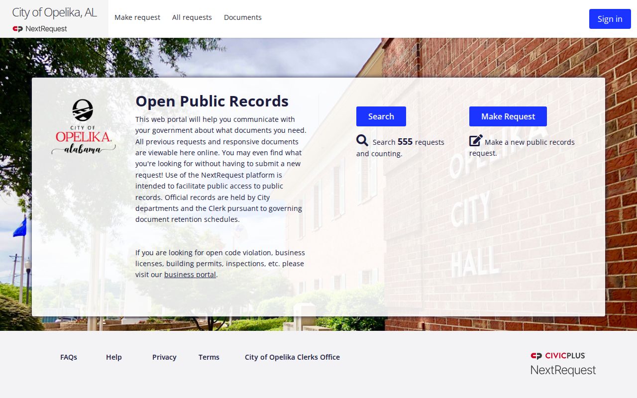 Opelika residents directory public records request portal