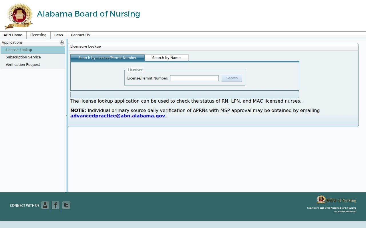 Opelika resident lookup using Alabama nursing license records