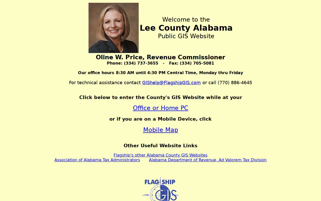 Opelika street directory view of the Lee County parcel map